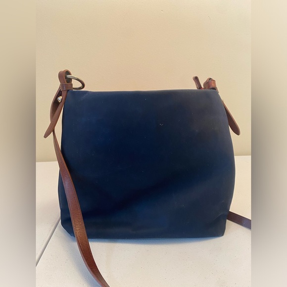 Dooney & Bourke 1975 Navy Blue and Brown Crossbody Bag - Picture 5 of 5